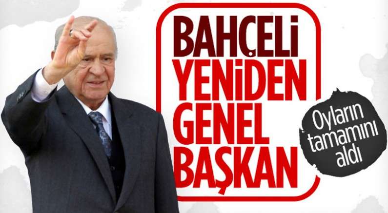 Devlet Bahçeli, yeniden MHP Genel Başkanı seçildi
