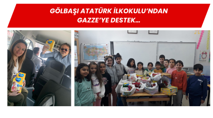 Gölbaşı Atatürk İlkokulu’ndan Gazze’ye destek…