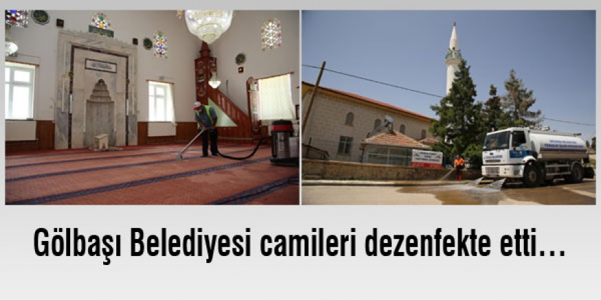 Gölbaşı Belediyesi camileri dezenfekte etti…