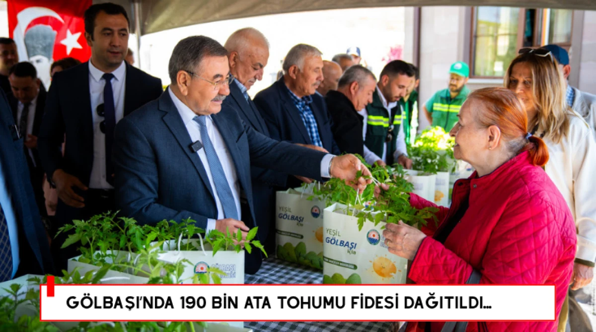 G&ouml;lbaşı&rsquo;nda 190 bin ata tohumu fidesi dağıtıldı...