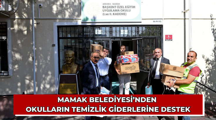 Mamak Belediyesi’nden okulların temizlik giderlerine destek…