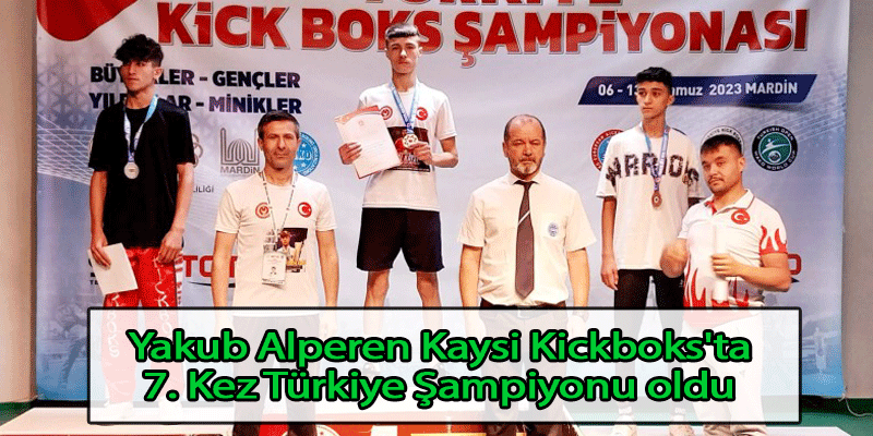 Yakub Alperen Kaysi Kickboks'ta 7.Kez Türkiye Şampiyonu oldu